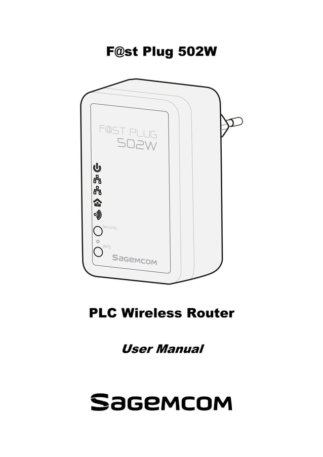 Sagemcom F@ST Plug 502W Powerline Wi-Fi Extender User Guide | PDF ...