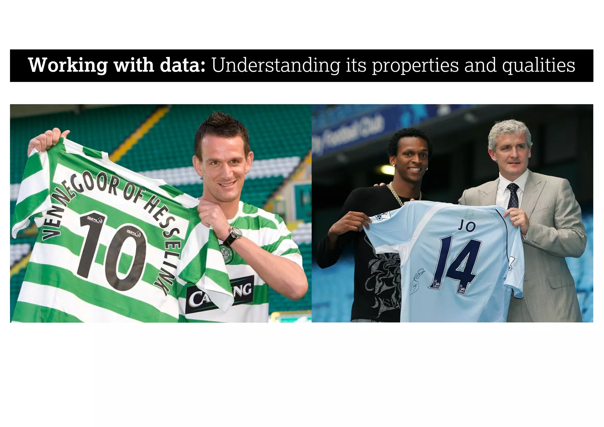 Working with data: Understanding its properties and qualities
 