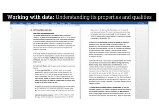 Working with data: Understanding its properties and qualities
 