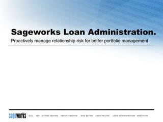 Sageworks Portfolio Management Solutions