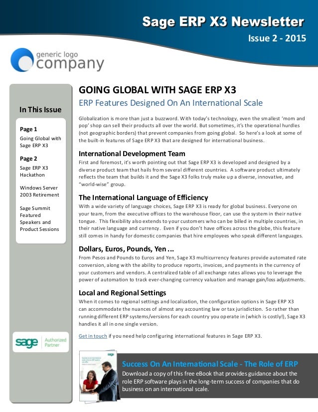 sample business newsletters