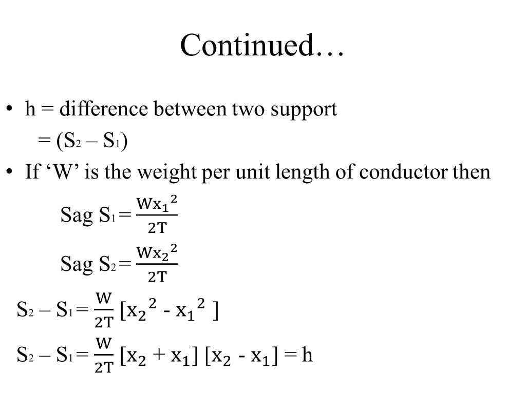 Sag in overhead transmission line, sag calculation & string cha…
