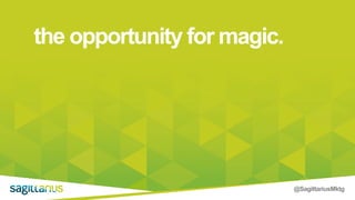 @SagittariusMktg
the opportunity for magic.
 