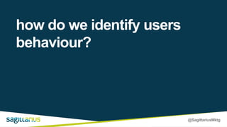 @SagittariusMktg
how do we identify users
behaviour?
 