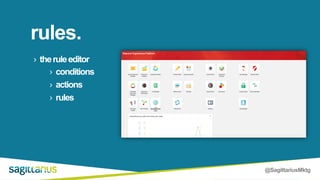 @SagittariusMktg
› theruleeditor
› conditions
› actions
› rules
rules.
 