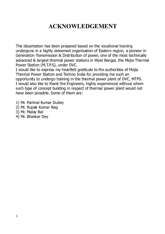 Training report on Mejia Thermal Power Station