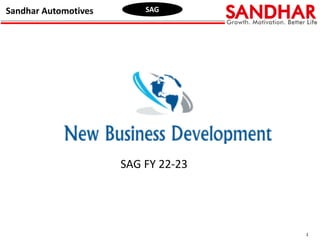 05/04/08
Sandhar Automotives
1
SAG FY 22-23
SAG
 