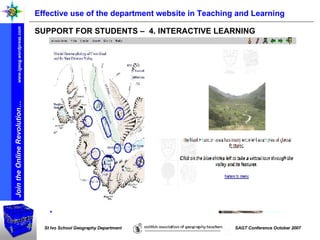 Effective use of the department website in Teaching and Learning SUPPORT FOR STUDENTS –  4. INTERACTIVE LEARNING 
