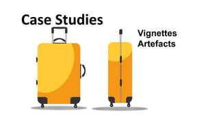 Case Studies
Vignettes
Artefacts
 