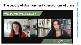 The beauty of abandonment - perceptions of place
https://www.youtube.com/watch?v=g5bkkfJM3TI
 