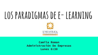 losparadigmasdee-learning
Camila Roman
Administración De Empresas
Lunes 6:30
 