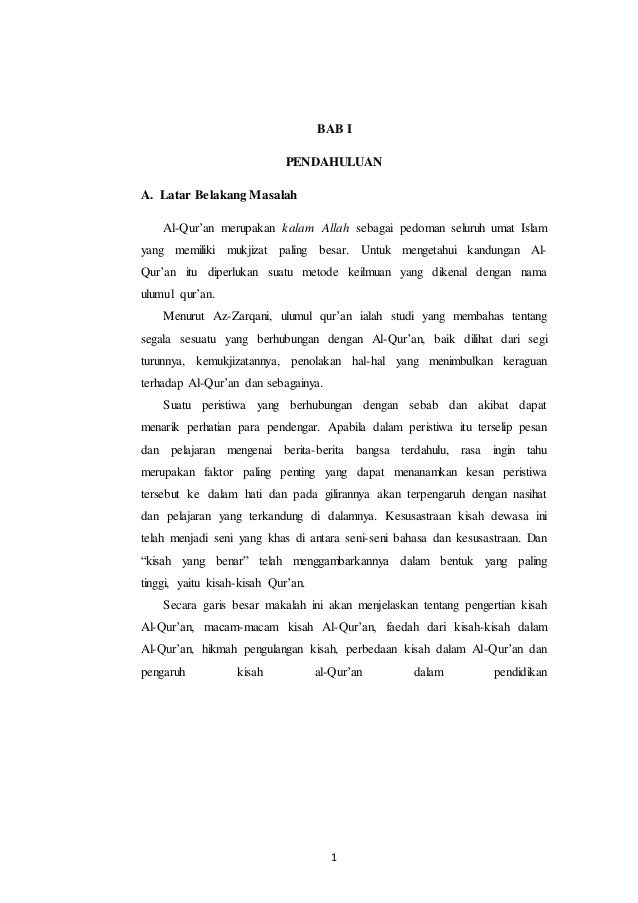 Makalah Qashash Al Qur An