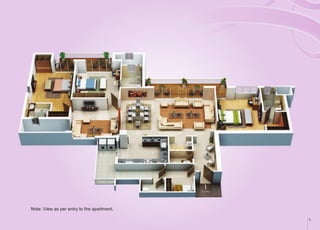 Note: View as per entry to the apartment.
9
 