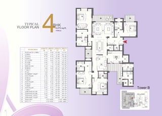 TYPICAL
FLOOR PLAN
4BHK
4,275 sq.ft.
TYPE-A
Tower B
4
 