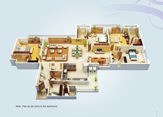 Note: View as per entry to the apartment.
7
 