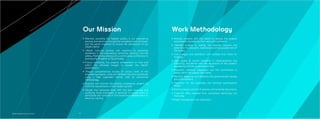 Work Methodology
• Maintain providing the highest quality in our engineering
services and solutions through the competent technical team
and the admin expertise to ensure the satisfaction of our
valued clients.
• Deliver inclusive services and solutions to guarantee
excellence in the engineering consulting industry, and the
safety /ﬁreﬁghting advisory for a continuance contribution in
evolving the Kingdom of Saudi Arabia.
• Pursue constantly the projects achievement on time and
within the allocated budget to exceed the clients’
expectations.
• Prepare comprehensive studies of various kinds of the
engineering projects, unify and facilitate the work procedures
using a clear organized manner with an economical
methodology.
• Evaluate and improve the existing engineering projects to
fulﬁll the requirements of the modern growth.
• Elevate the manpower level with the best expertise and
qualifying Saudi employees in particular to enable them to
participate and compete in the renaissance development to
serve our country.
• Actively interacts with the clients to discuss the projects
requirements considering their views and comments.
• Detailed analysis to specify the required resource and
determine the strengths, weaknesses and the possible risks of
the project.
• Cost analysis and estimation with suitable time frame for
ﬁnishing.
• High quality & control standards in implementation and
mentoring; accordance with the regulations of the projects’
engineering and the governmental laws.
• Execution contracts’ preparation and the commitment to
deliver within the agreed time frame.
• Planning, designing and obtaining the governmental licenses
and authorizations.
• Prepration for the quantities and technical speciﬁcations
tables.
• Finishing designs and the ﬁnalization of the tender documents.
• Trade-off offers received from contractors technically and
ﬁnancially.
• Project management and supervision.
Our Mission
4 5Sahab Engineering Consulting
 