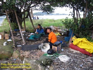 Pulau Bina Alam, awal 2008,  sebelum tenggelam sebagian 