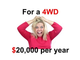 For a  4WD $ 20,000 per year 