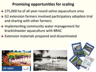 Bringing Back Seasonality into Coastal Aquatic Agricultural Systems