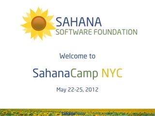 Welcome to

SahanaCamp NYC
   May 22-25, 2012



    SahanaCamp NYC
 