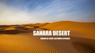 SAHARA DESERT
XIMENA DE JESÚS CASTAÑÓN ESPINOSA
 