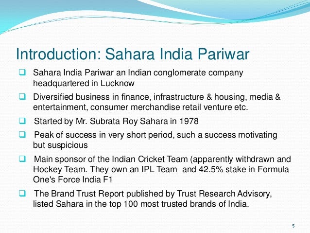 introduction of sahara india pariwar introduction of sahara india pariwar