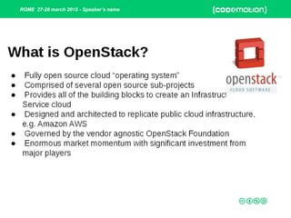 ROME 27-28 march 2015 - Speaker’s name
 