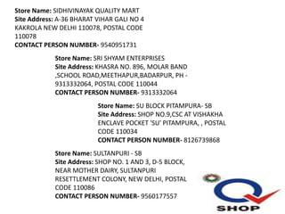 Sahara Q Shop Locator Delhi | PPTX
