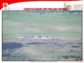 2 BOYUTLU SİSMİK VERİ TOPLAMA YÖNTEMİ2 BOYUTLU SİSMİK VERİ TOPLAMA YÖNTEMİ
TPAO ARAMA – JEOFİZİK OPERASYONLAR MÜDÜRLÜĞÜ 2013
 