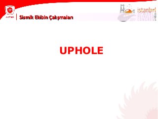 UPHOLE
Sismik Ekibin ÇalışmalarıSismik Ekibin Çalışmaları
 