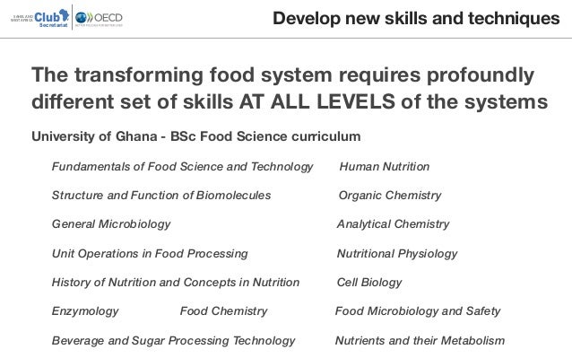 ClubSAHEL AND
WEST AFRICA
Secretariat
Develop new skills and techniques
The transforming food system requires profoundly
d...