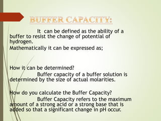 Buffer solutions. Blood buffer systems and their mechanisms of action ...