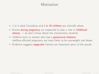 Analysis of DNA methylation and Gene expression to predict childhood obesity