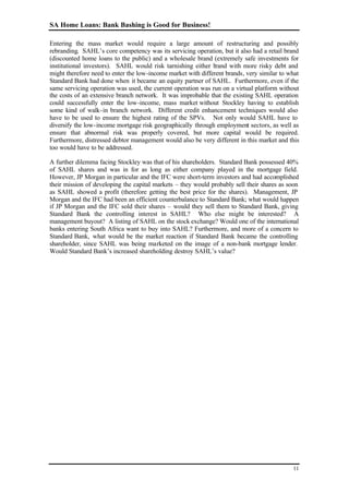 South African Home Loans Case Study