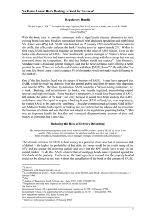 South African Home Loans Case Study