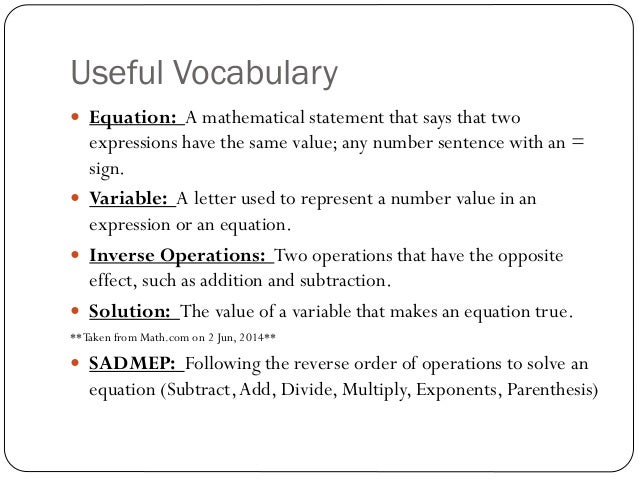 solving equations