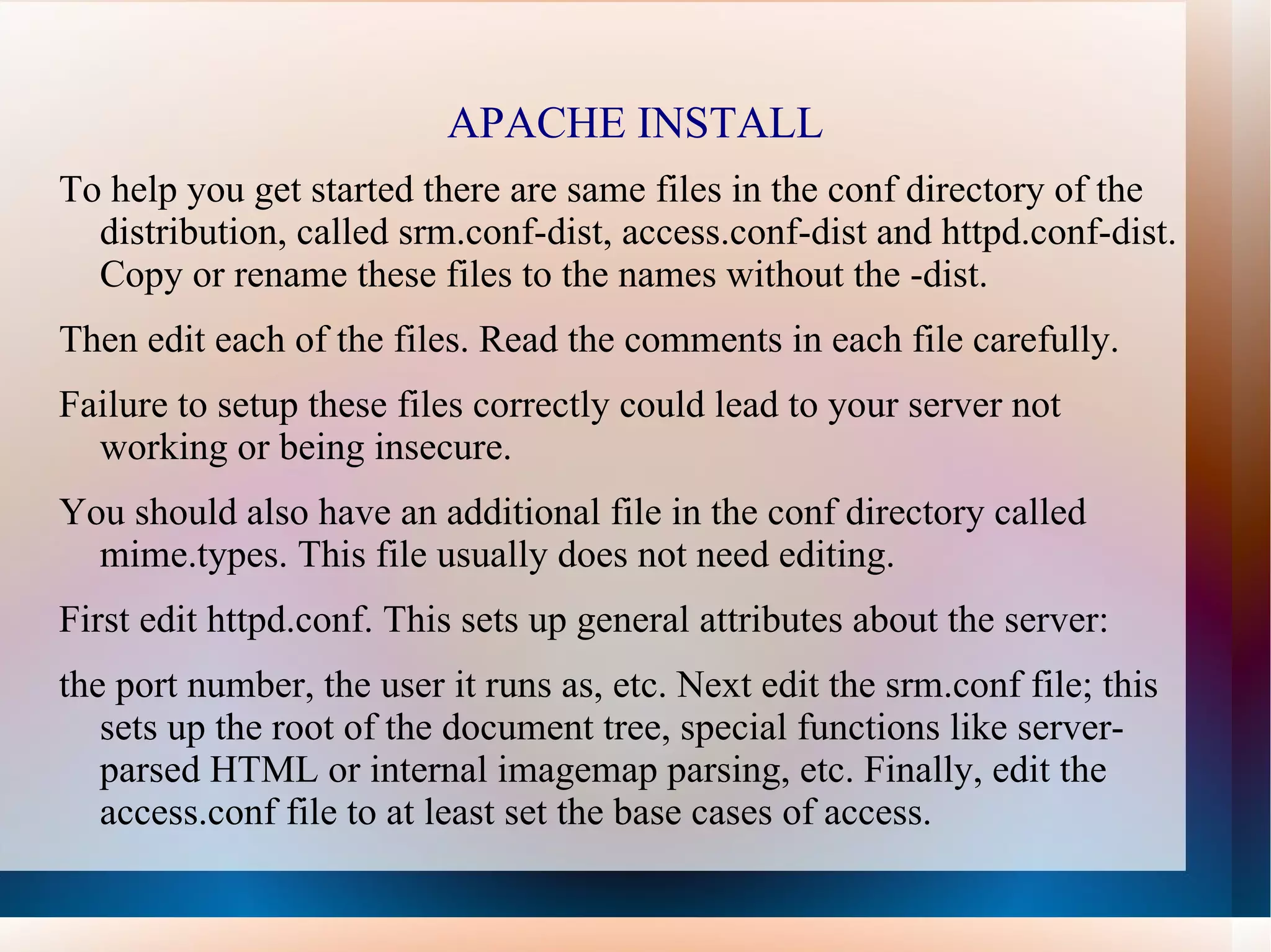 Apache configure 