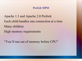 APACHE INSTALL To help you get started there are same files in the conf directory of the distribution, called srm.conf-dist, access.conf-dist and httpd.conf-dist. Copy or rename these files to the names without the -dist.  