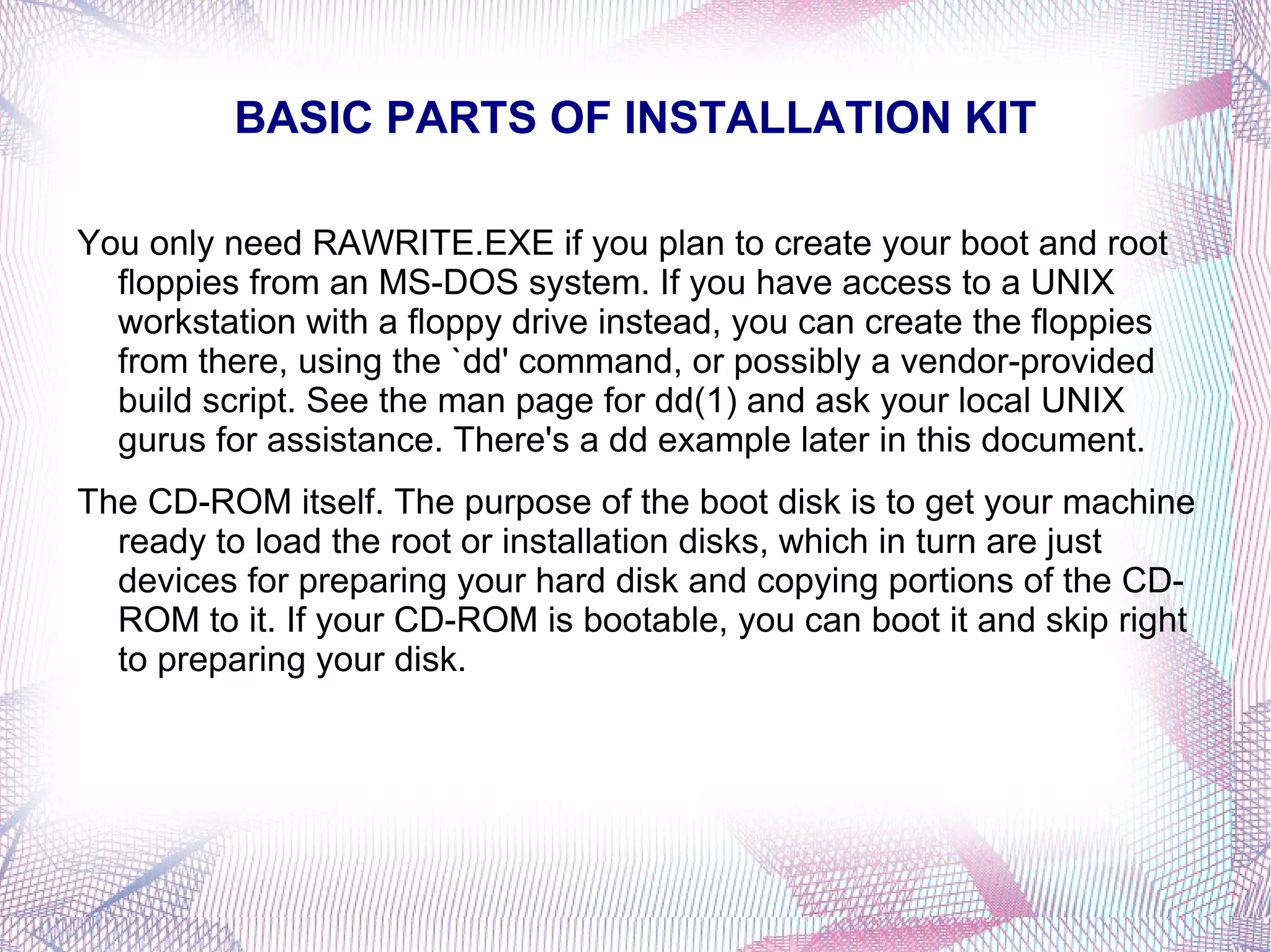 First installation steps:The Easy Way 