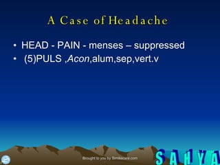 A Case of Headache  ,[object Object],[object Object]