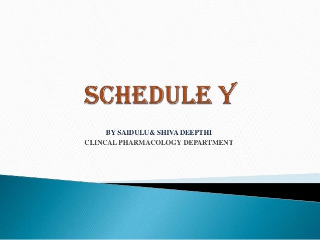 schedule y