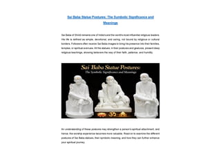 Sai Baba Statue Postures: The Symbolic Significance and Meanings | PPTX
