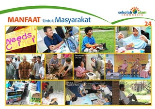 MANFAAT Untuk Masyarakat
                                                          24



                                       Penyaluran Zakat
                                       LAZ SAI




               Idul Qurban

                             I’tikaf di
                             Masjid Al-’Alam




Bakti Sosial
 