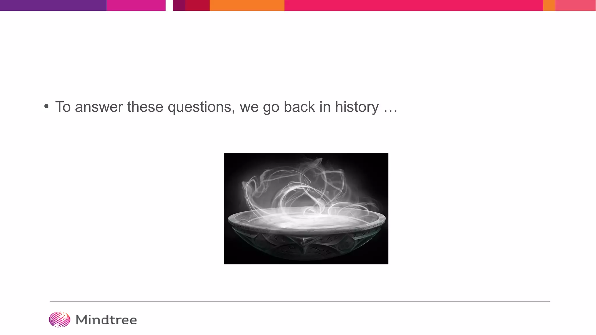 • To answer these questions, we go back in history …
 