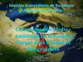 Instituto Universitario de Tecnología
“Antonio José de Sucre
Contaminación Medio
Ambiental en la Avenida
Vargas de la Ciudad de
Barquisimeto
 