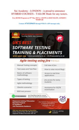 Sai Academy Hybrid Courses Pdf