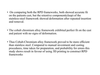 3d printing in prosthodontics K V G | PPTX