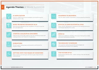 Agenda Themes at World Summit AI
ETHICAL AI AND EXISTENTIAL RISK
Public policies, development frameworks and making tomorr...
