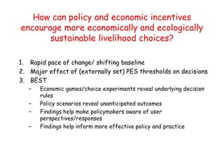 Biodiversity, Ecosystem services, Social sustainability and Tipping points in East African rangelands (BEST) 