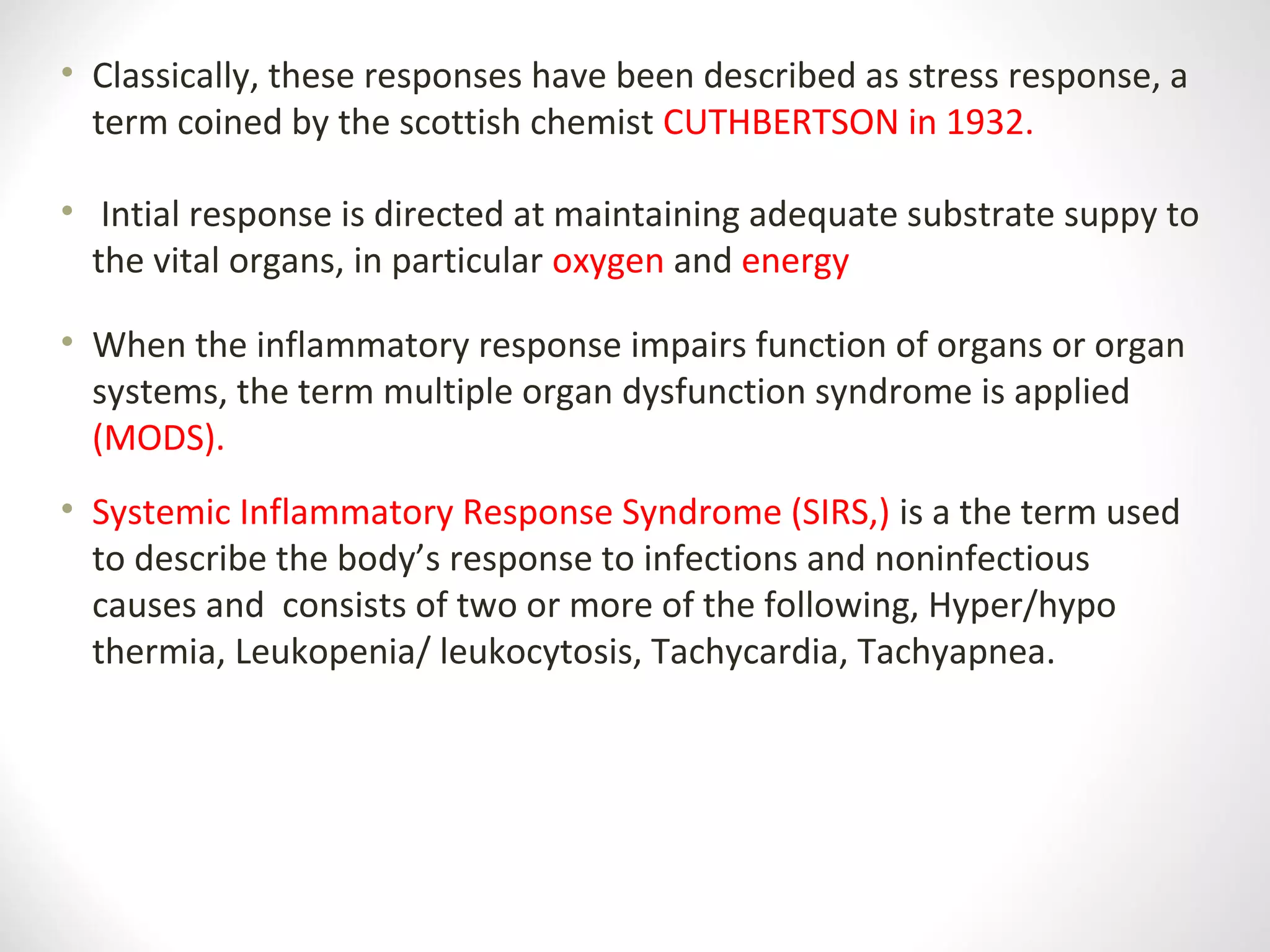 Intial Response Relationship between trauma and diseases | PPT